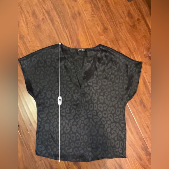 SHEIN Black Cheetah Blouse - Picture 5 of 6